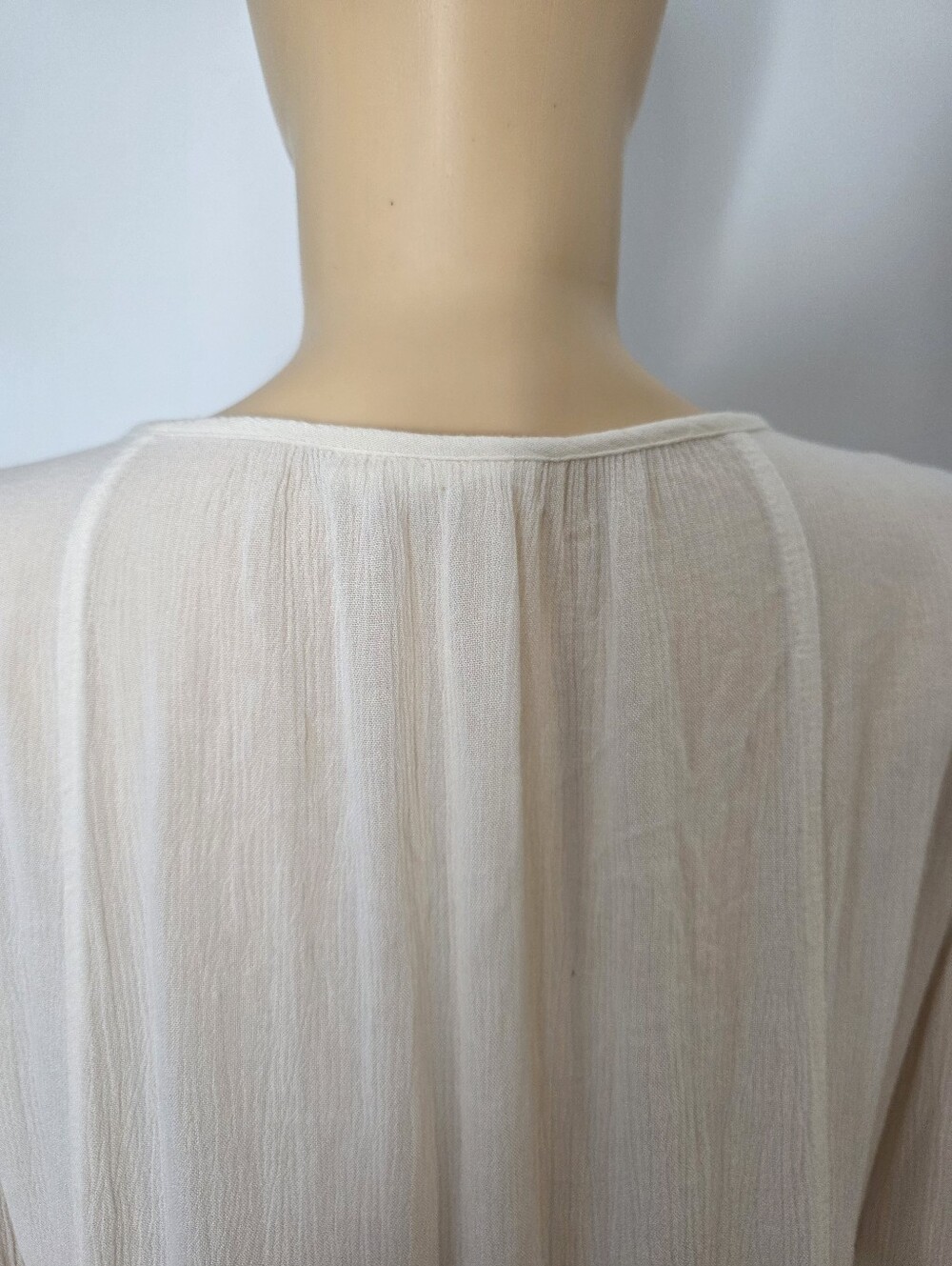 Style & Co. Cream Embroidered Peasant Blouse Size US/M - Picture 5 of 16